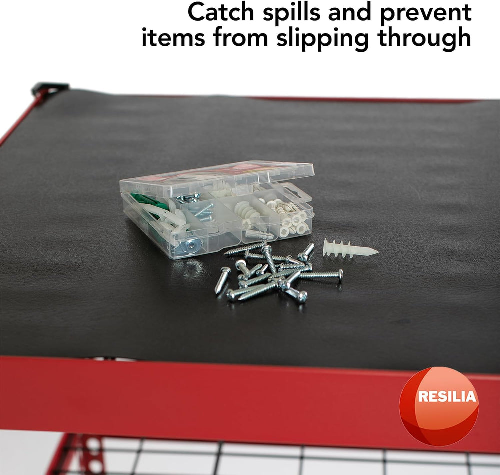 RESILIA Industrial Shelf Liner Set for Wire Shelving – 5 Pack, 24” x 48” Heav...