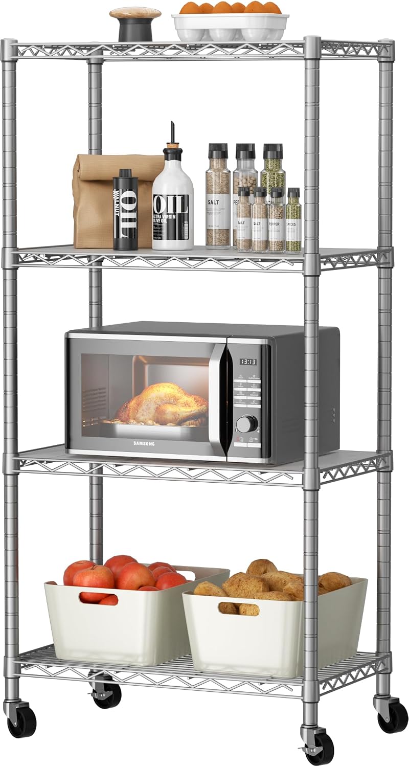 Golpart Shelves Storage Shelf Wire Closet Bathroom Organizers Metal Pantry