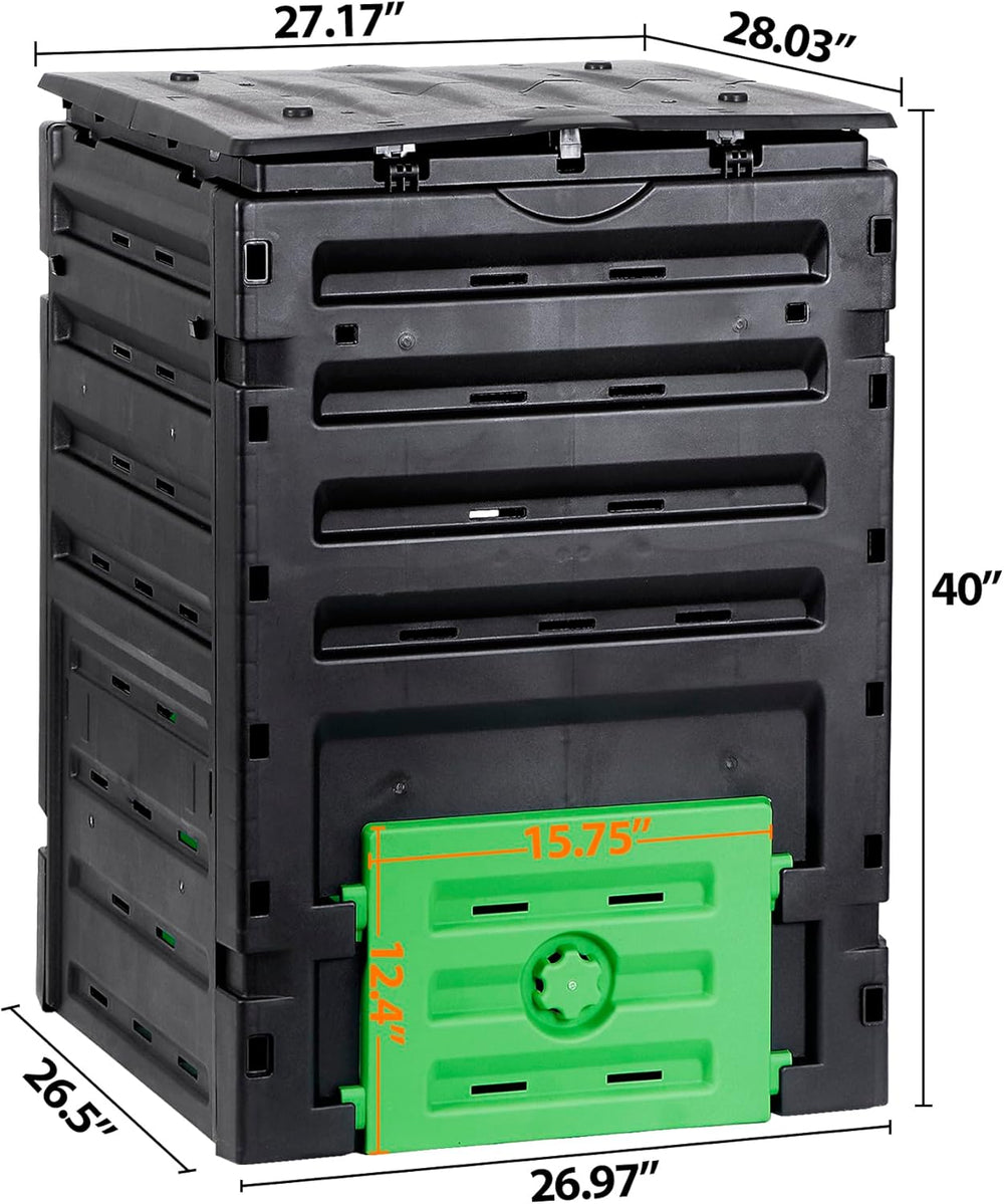 JupiterForce 120 Gallon Large Compost Bin, BPA Free Outdoor Composting Tumble...