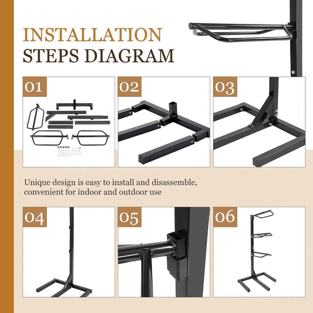 3 Tier Saddle Rack Heavy-Duty Saddle Stand for English and Western