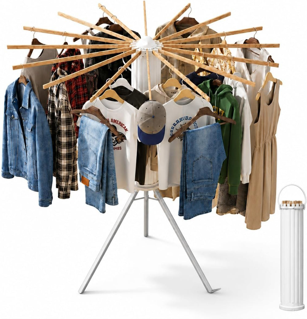Clothes Drying Rack Foldable, Portable Laundry Drying Rack for Clothes with 1...