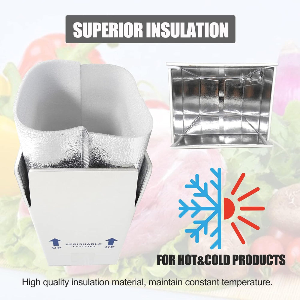 7x6x10“ Small Insulated Shipping Boxes for Frozen Food, 8 Pack Double Insulat...