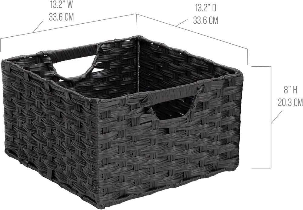 Seville Classics Premium Handwoven Portable Laundry Bin Basket with Carrying ...