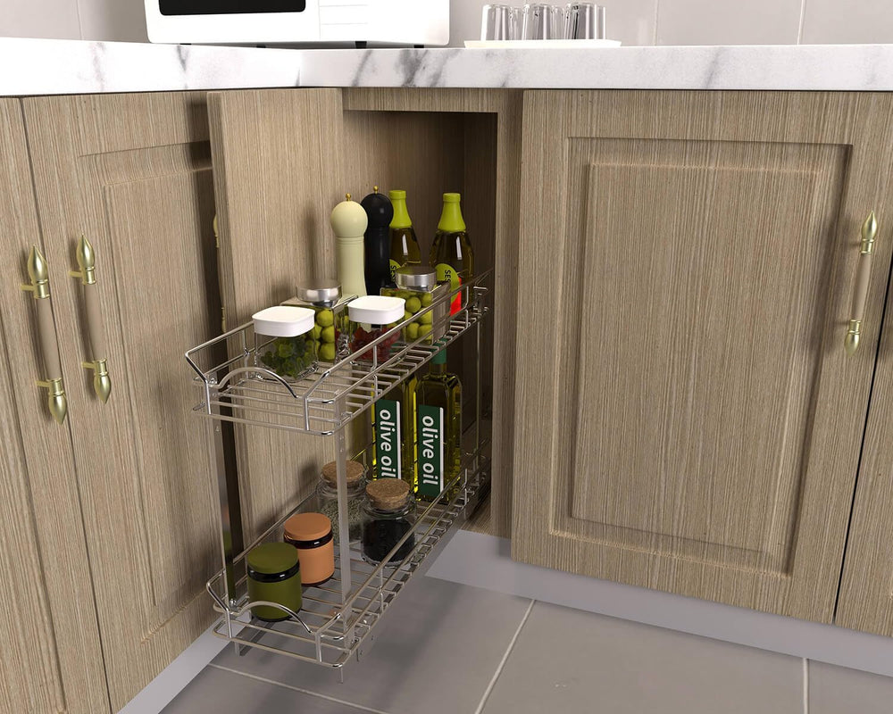 OCG Slide Out Cabinet Organizer for Narrow Cabinet (7" W X 17" D), ...