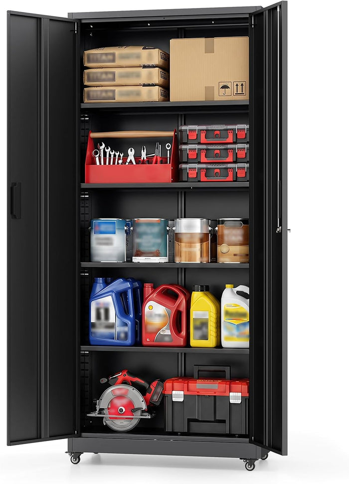GIANTEX 73" Tall Metal Storage Cabinet for Garage and Office