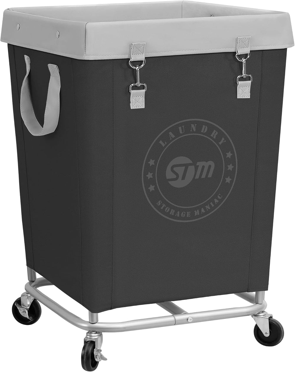 STORAGE MANIAC Commercial Laundry Hamper with Heavy Duty Steel Frame, 160 L I...