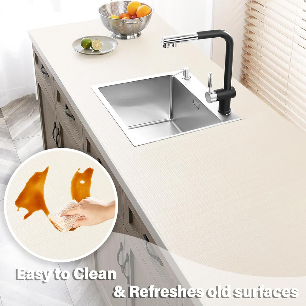 Shelf and Drawer Liners for Kitchen Cabinet,Cabinet Liner Off-White