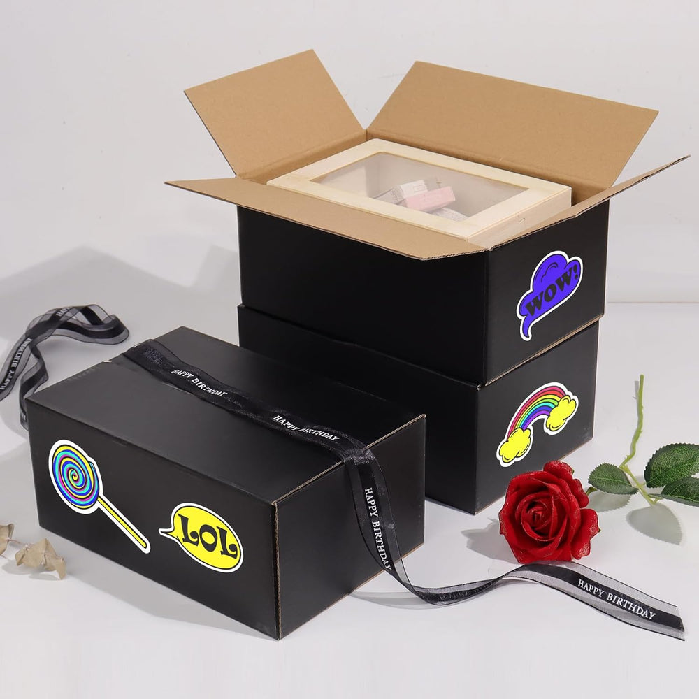 30 Pack 11x6x6 Black Shipping Boxes Medium, Mailer Cardboard Boxes for Shippi...