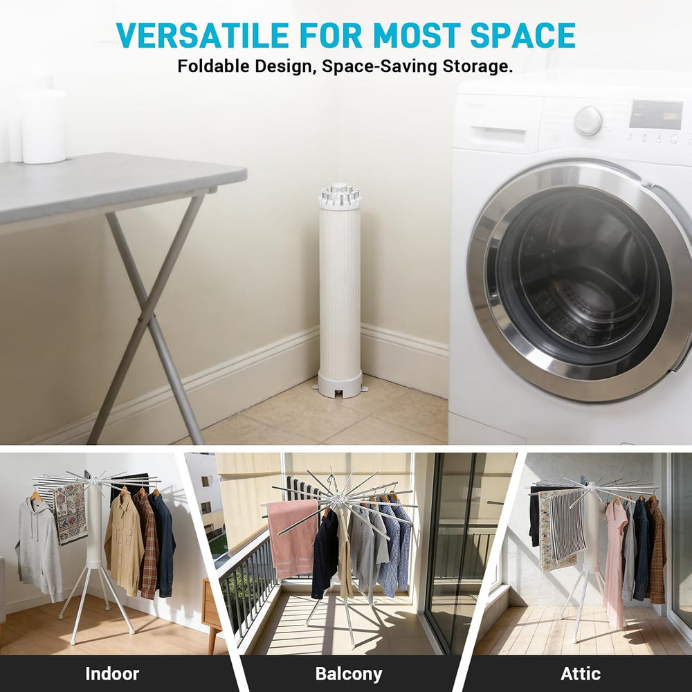 Clothes Drying Rack Foldable, Clothes Drying Rack Drying with wheels with 16 ...