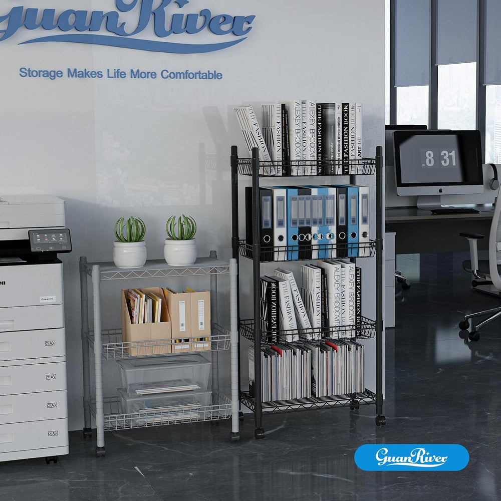 Guan River 3 Tier Wire Basket Shelf,Silver,23.23" L x 13.11" W x 32...