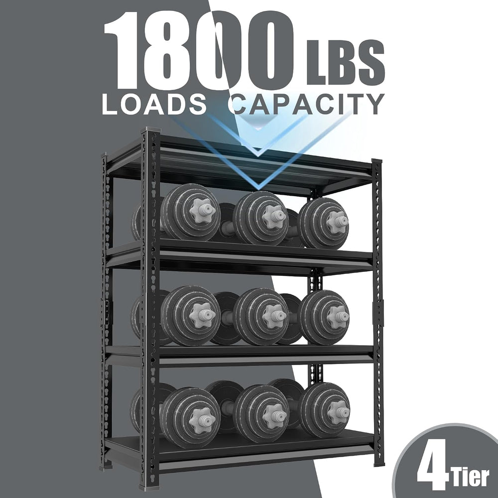 40" W Garage Shelving Heavy Duty，1800LBS Loads Metal Shelving Units and ...