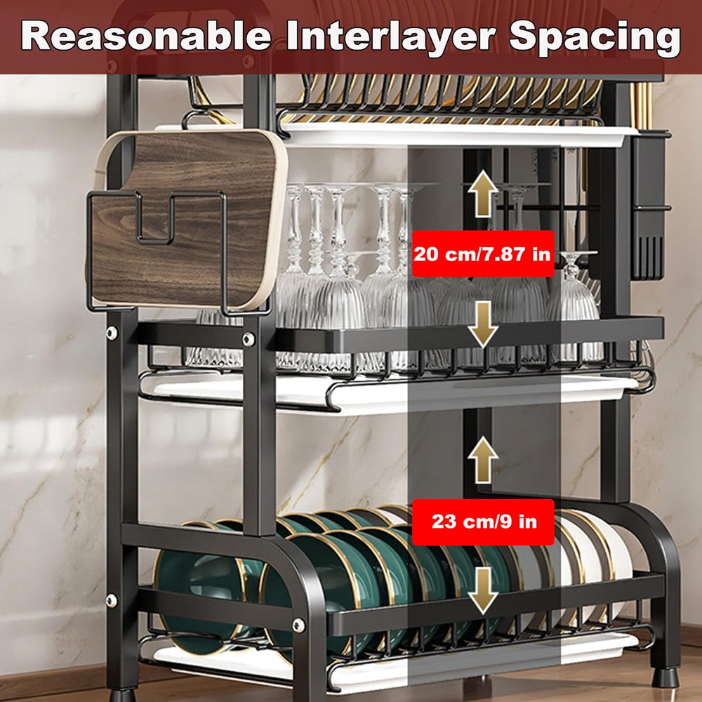 Dish Drying Rack,Dish Racks Drainer,Keep Kitchen Sink Shlef Organized