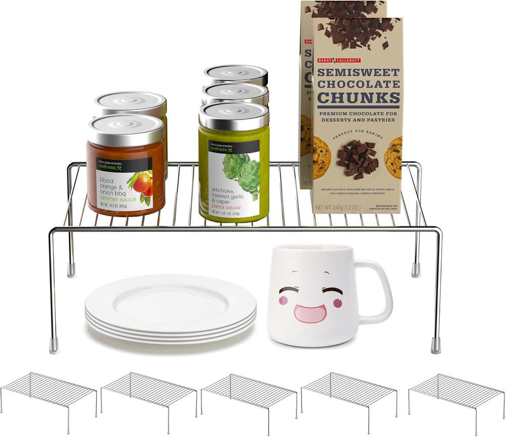 Redrubbit 6 Pack Large (15.7 x 9. 4 Inch) Cabinet Storage Shelf Rack, Rustpro...