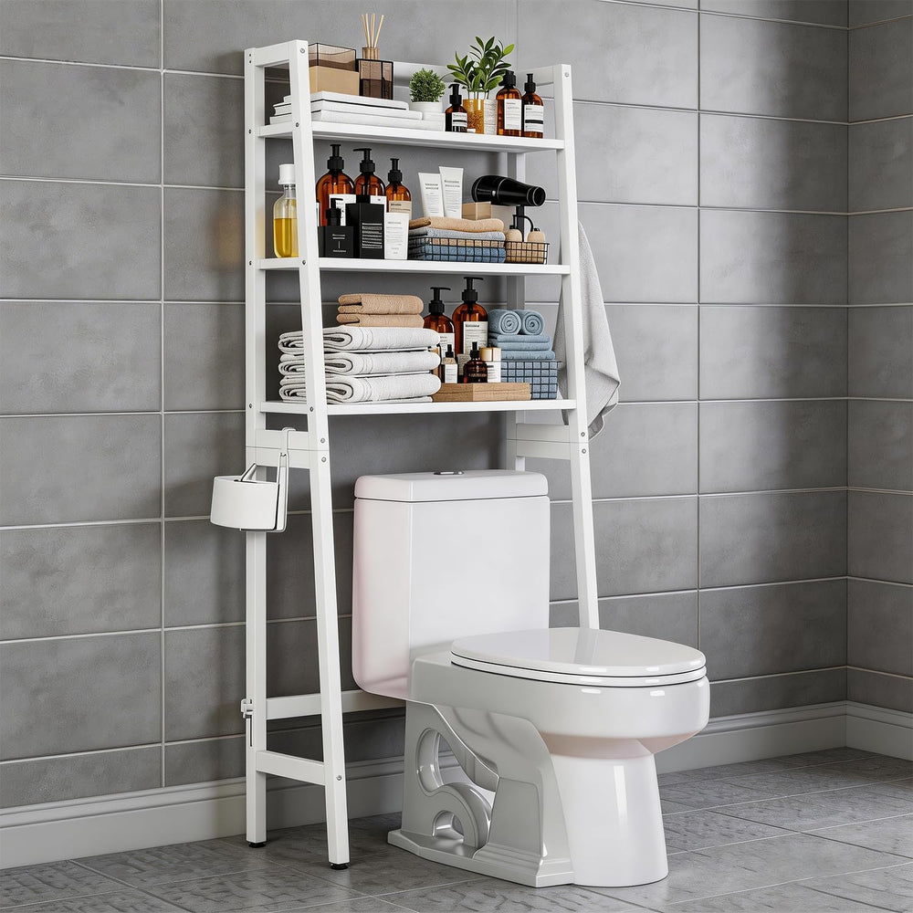 Over The Toilet Storage, Wooden 3-Tier Over-The-Toilet Rack Bathroom Space Sa...