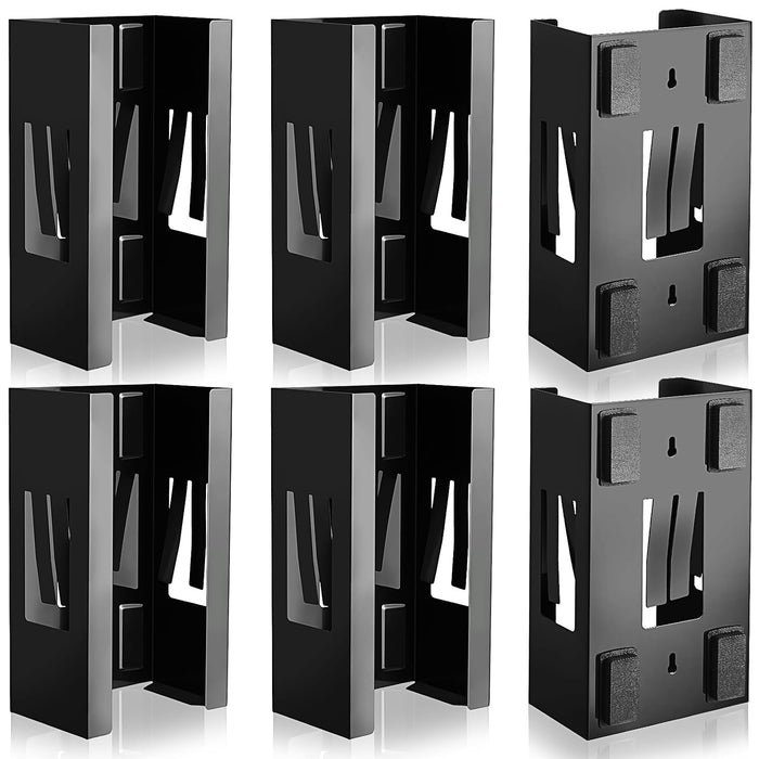 Lounsweer 6 Pcs Magnetic Glove Box Holder Wall Mount Dispenser, Black