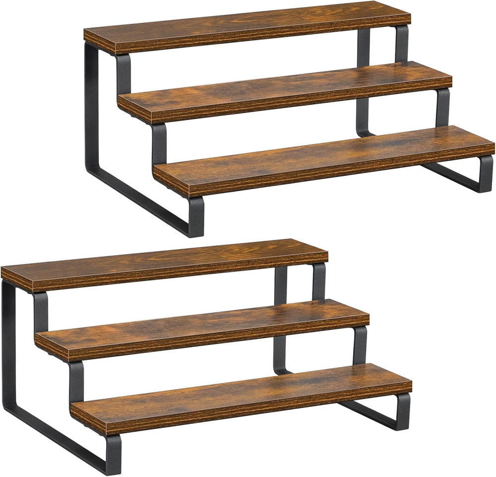 Giikin 3-Tier Spice Rack, 13.8 Inch Wood Countertop Spice Storage Holder, Kit...