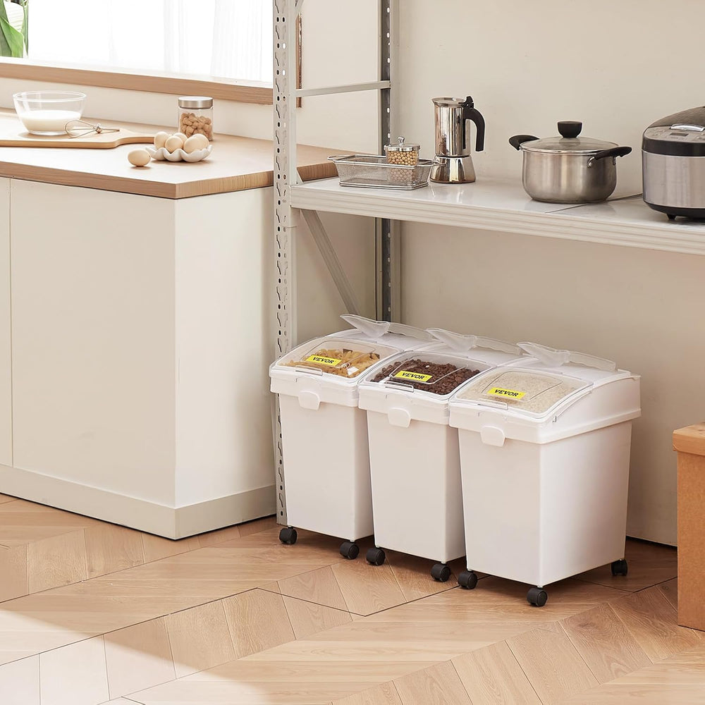 VEVOR Ingredient Bin, 5.2 Gallons Capacity Ingredient Storage Bin, 3 Pcs/Set,...