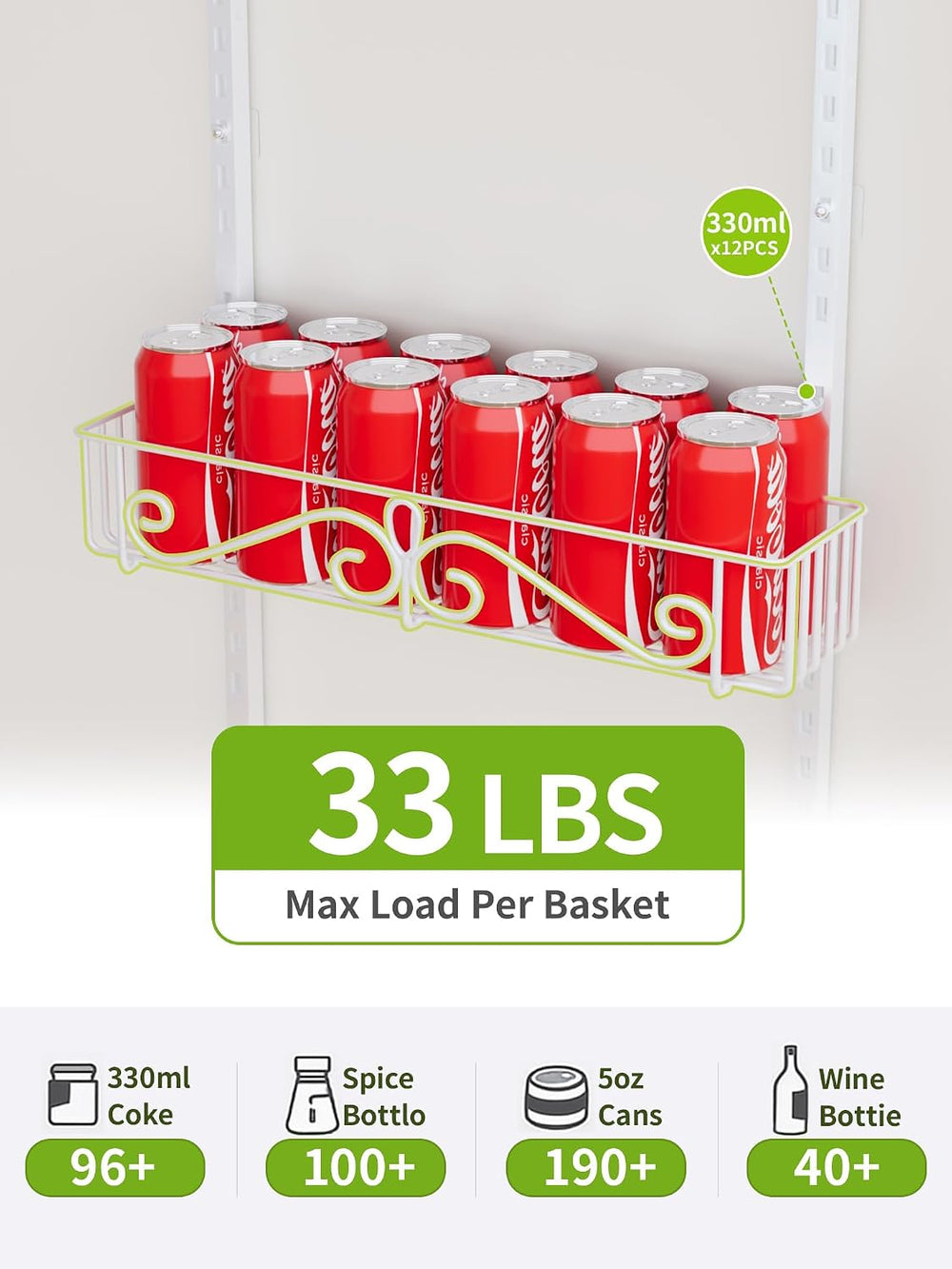6-Tier Over Door Pantry Rack, Heavy Duty Storage Shelf for Laundry