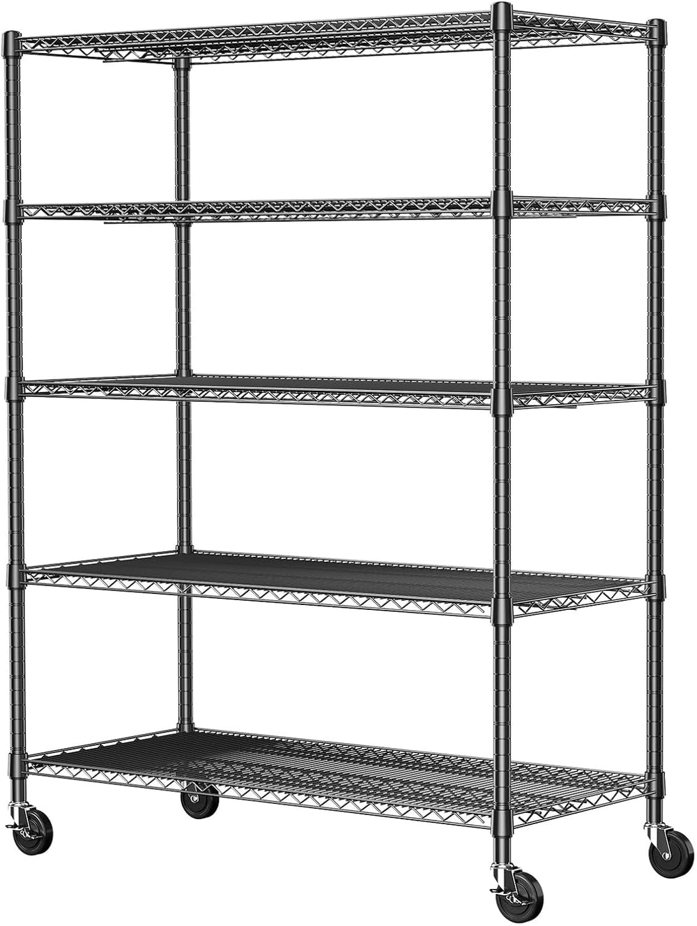 IZEUK Heavy Duty Metal Wire Garage Storage Shelves with 72 Inches Tall