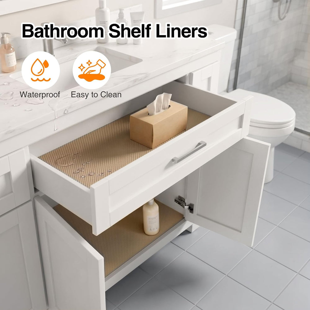 24-inch Large Shelf Liner for Cabinet: Waterproof Kitchen Cabinets Liners