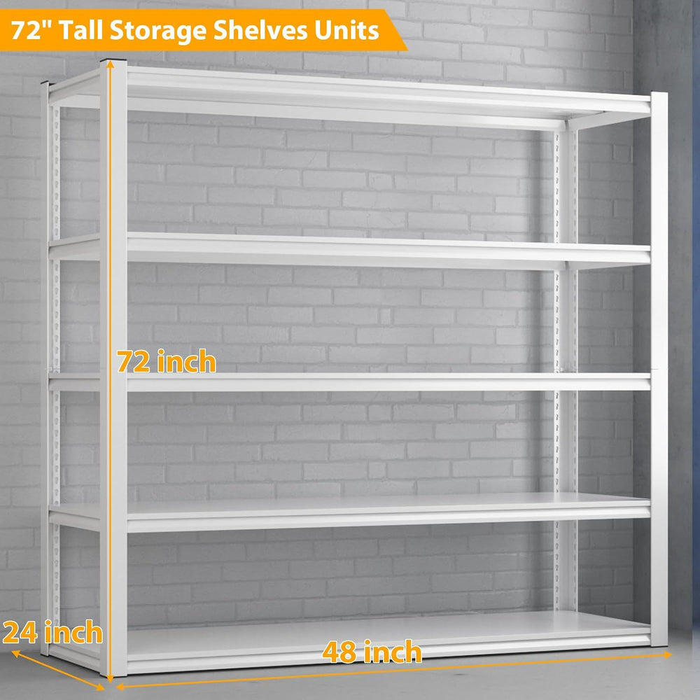 Himimi Garage Shelving 3500 LBS Garage Shelves Heavy Duty 72" H Standing...