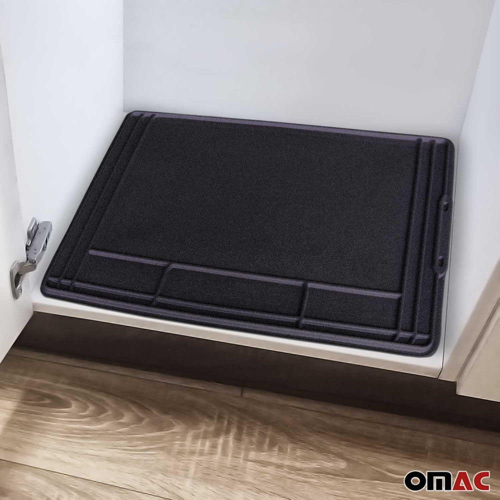 OMAC 2 Pcs Under Sink Mat for Kitchen & Bathroom 34" x 22" Adju...