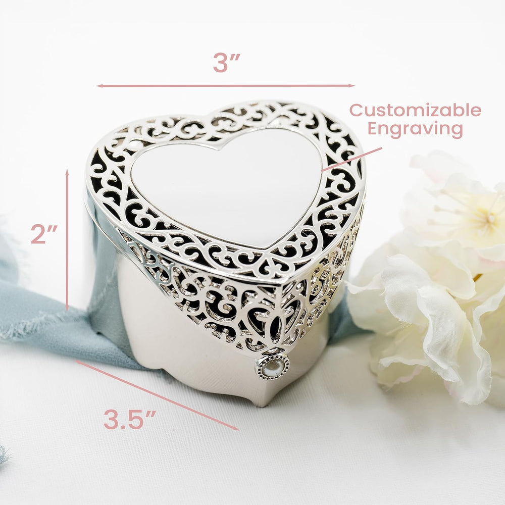 Cherished Moments Memorial Filigree Heart Jewelry Box, Sympathy Gift