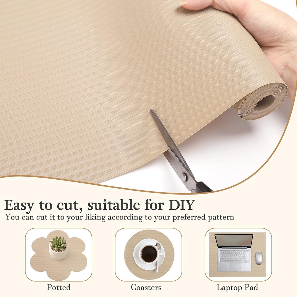 Shelf Liners for Kitchen Cabinets, 23.6 X 236.2 Inches Durable Pantry Shelvin...