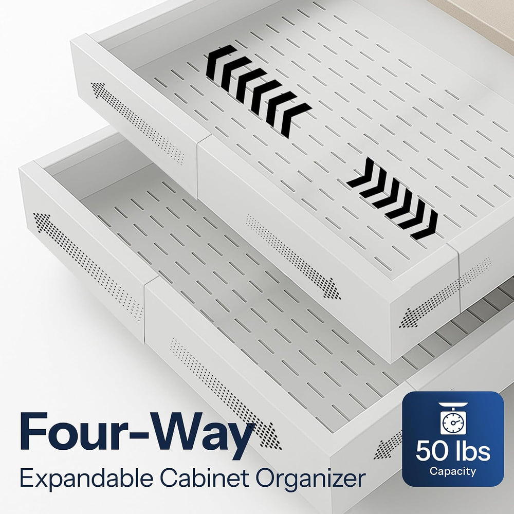 Heavy Duty Single Pull Out Cabinet Organizer for Kitchen Drawer or Shelf – Ex...