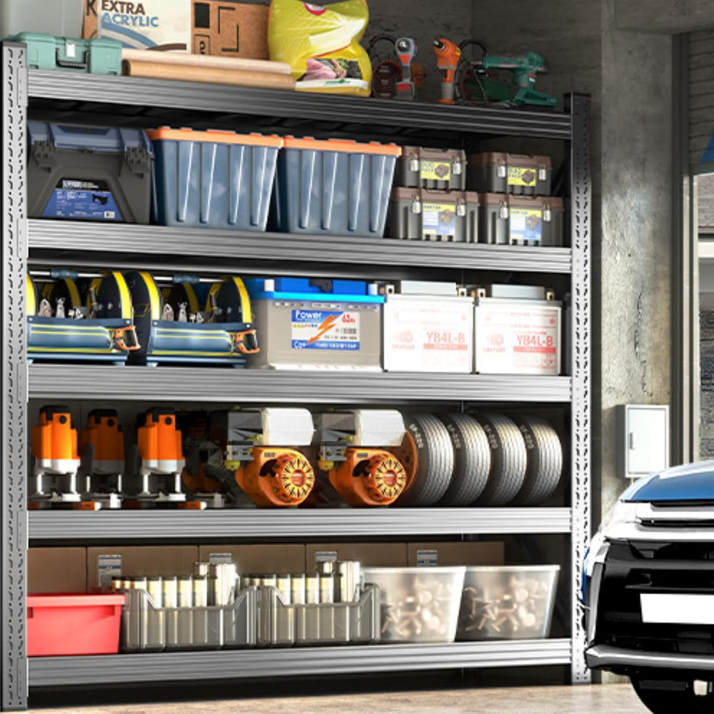 JBLCC 8000LBS Garage Shelving Heavy Duty 63" W Storage Shelves 5-Tier Ad...