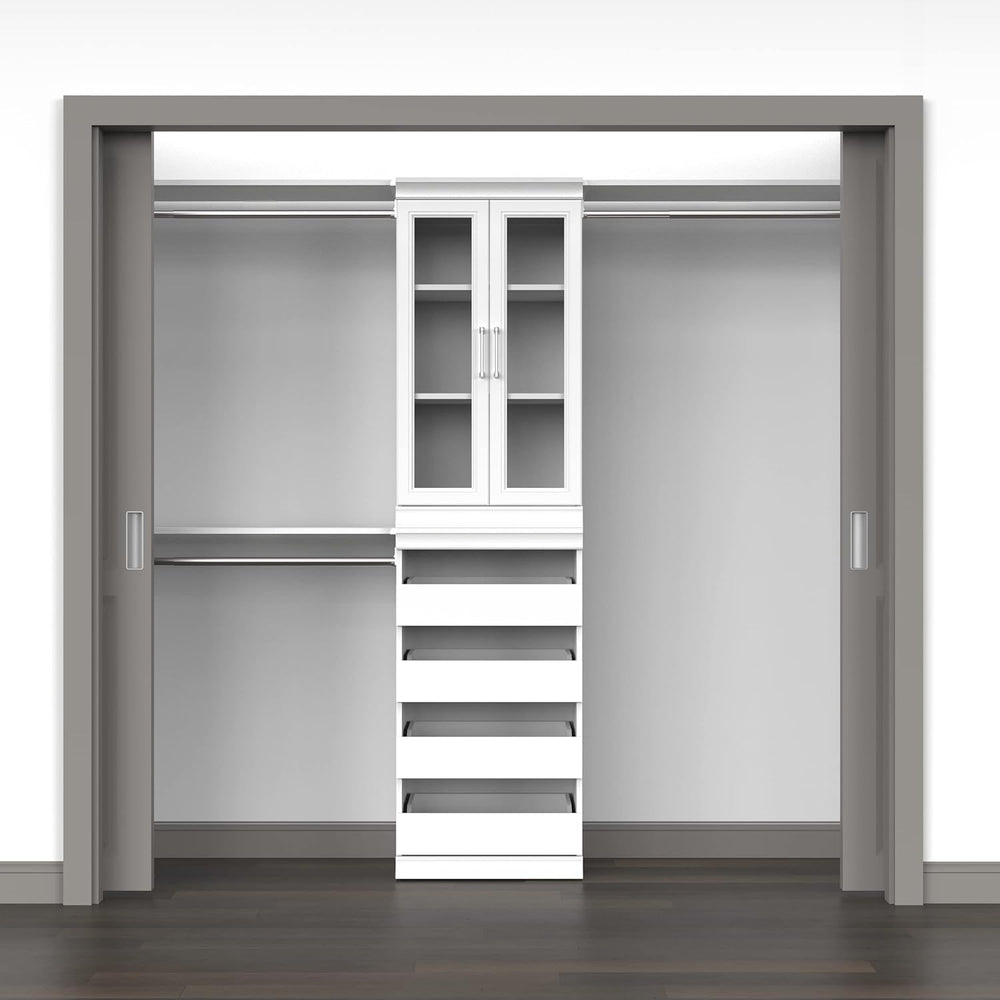 ClosetMaid Modular Storage Pair Set, 2 Glass Pane Doors, Wood Closet Organize...
