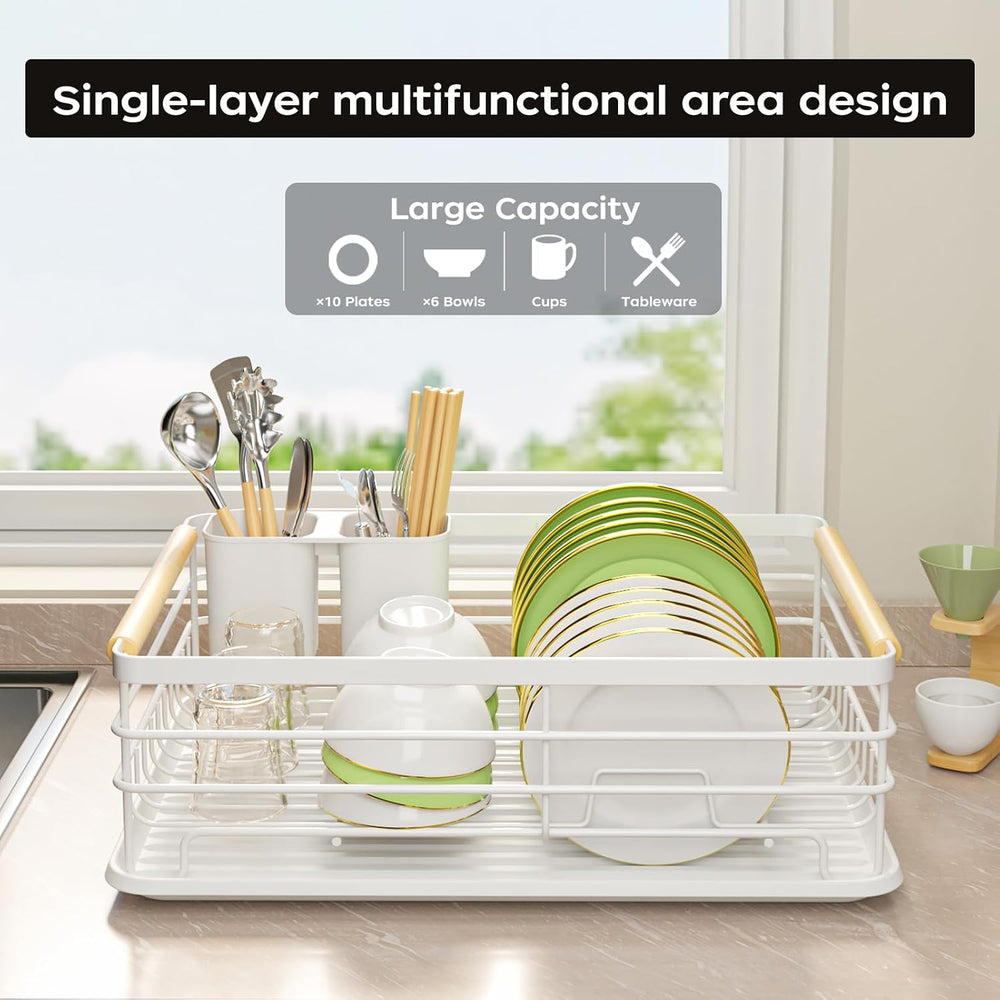 Dish Racks for Kitchen Counter, White