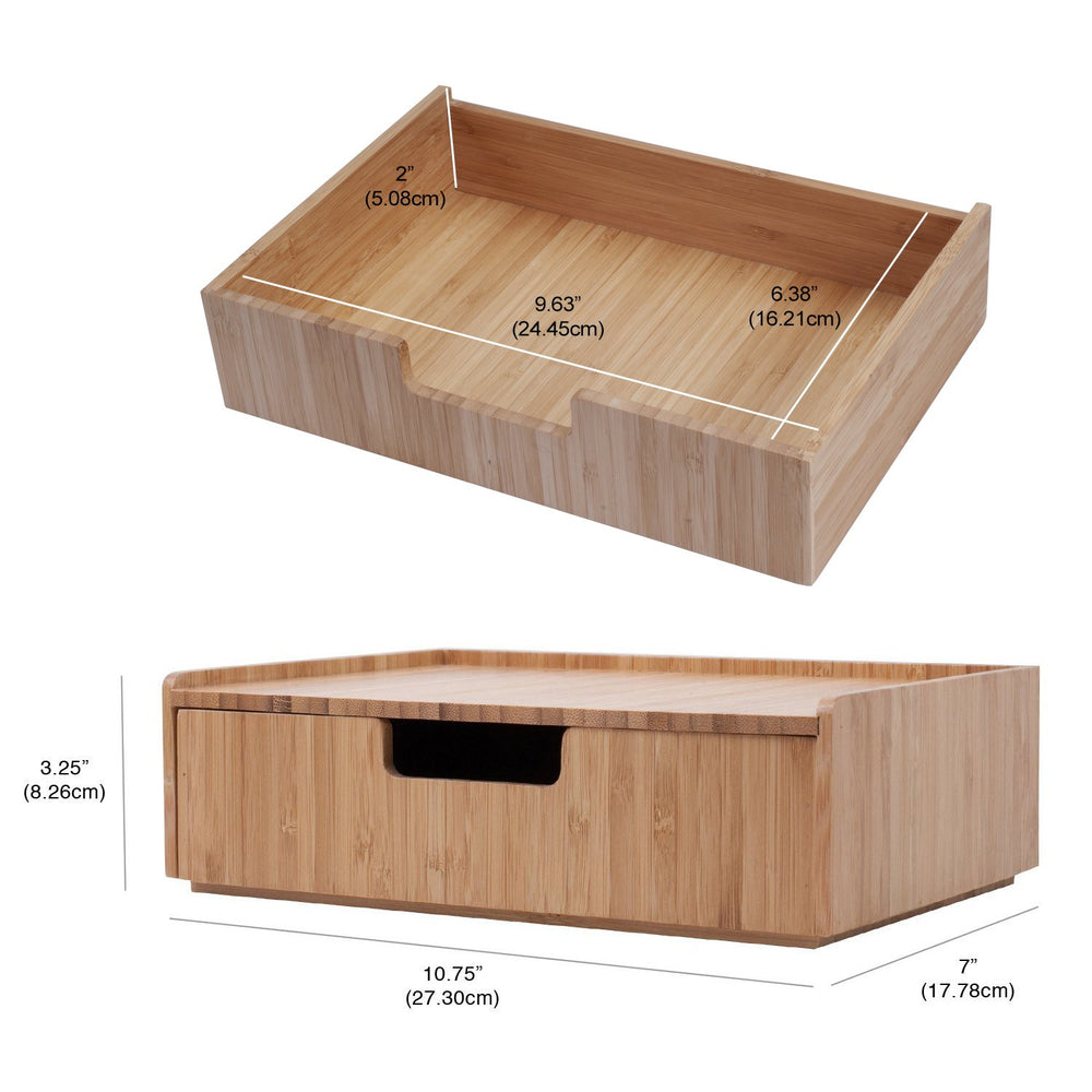 MobileVision Bamboo Makeup Organizer Complete Combo Which INCLUDES: 5 Section...