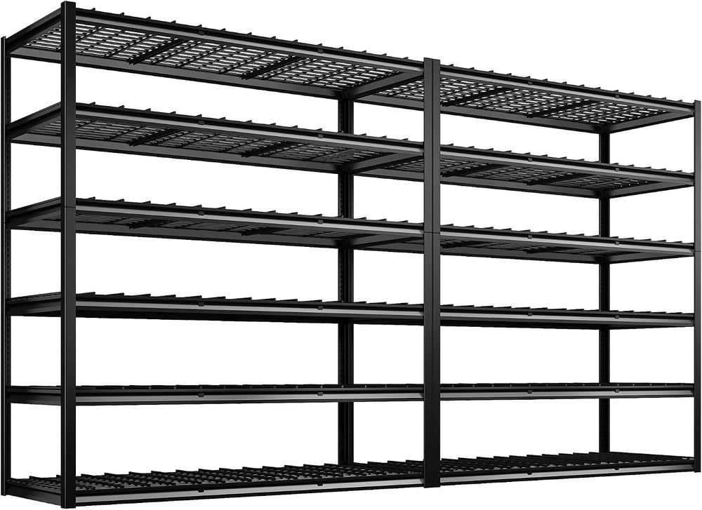 REIBII 60" W Garage Shelving, 3000LBS Storage Shelves, 6 Tier Heavy Duty...