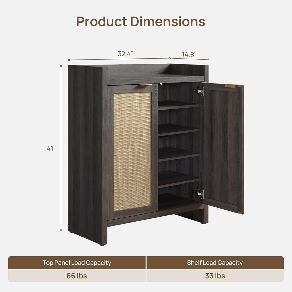 SICOTAS Shoe Cabinet Set of 2 Large Capacity Shoe Storage Organizer Cabinet
