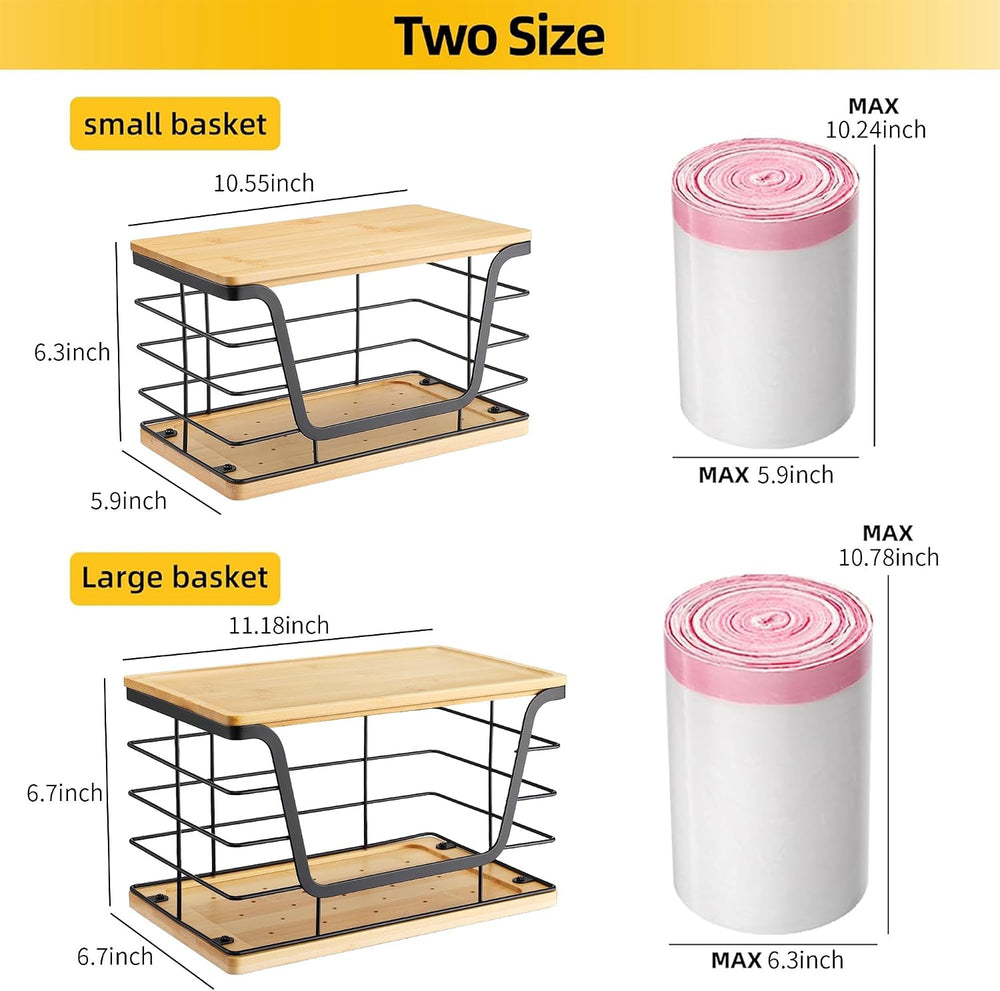 2 Pack Large Garbage Bag Dispenser for 13/30/33 Gallon Bags, Potato and Onion...