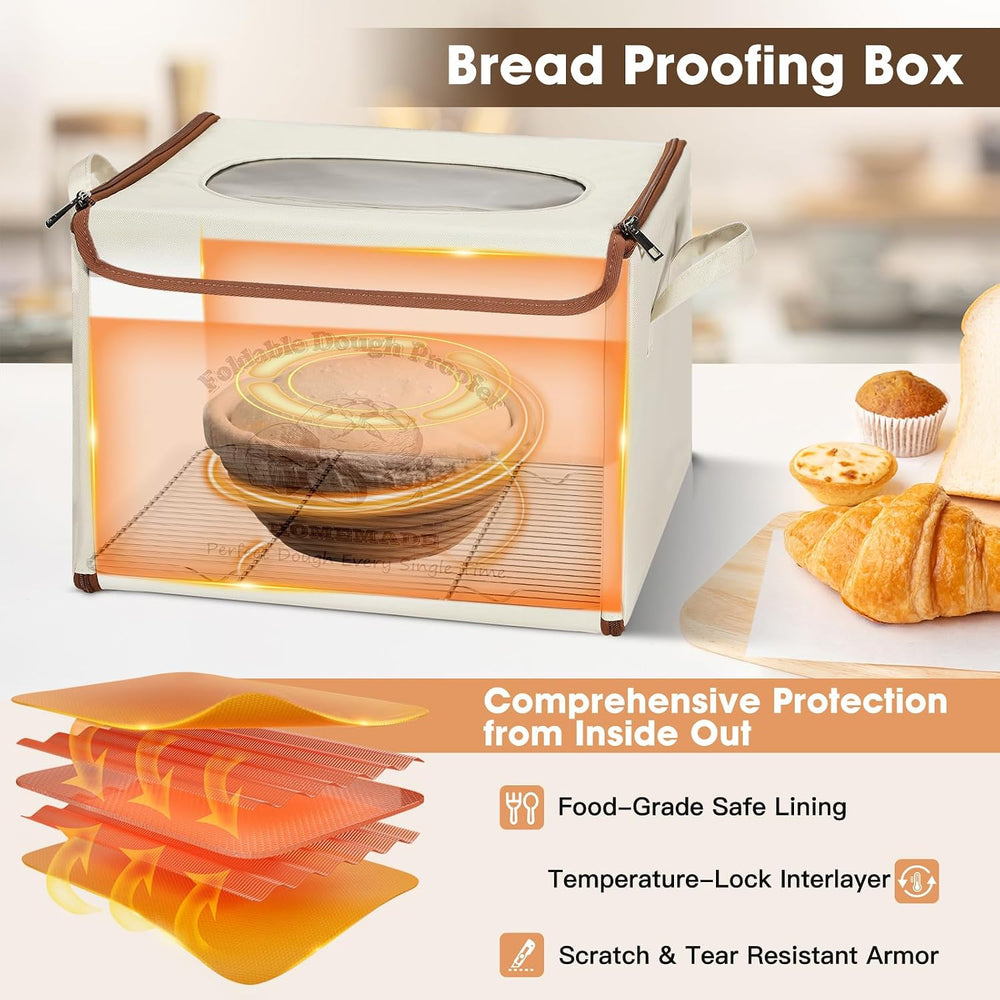 Foldable Bread Proofing Box, 70-122°F PID Dough Proofer with 1-24H Timer