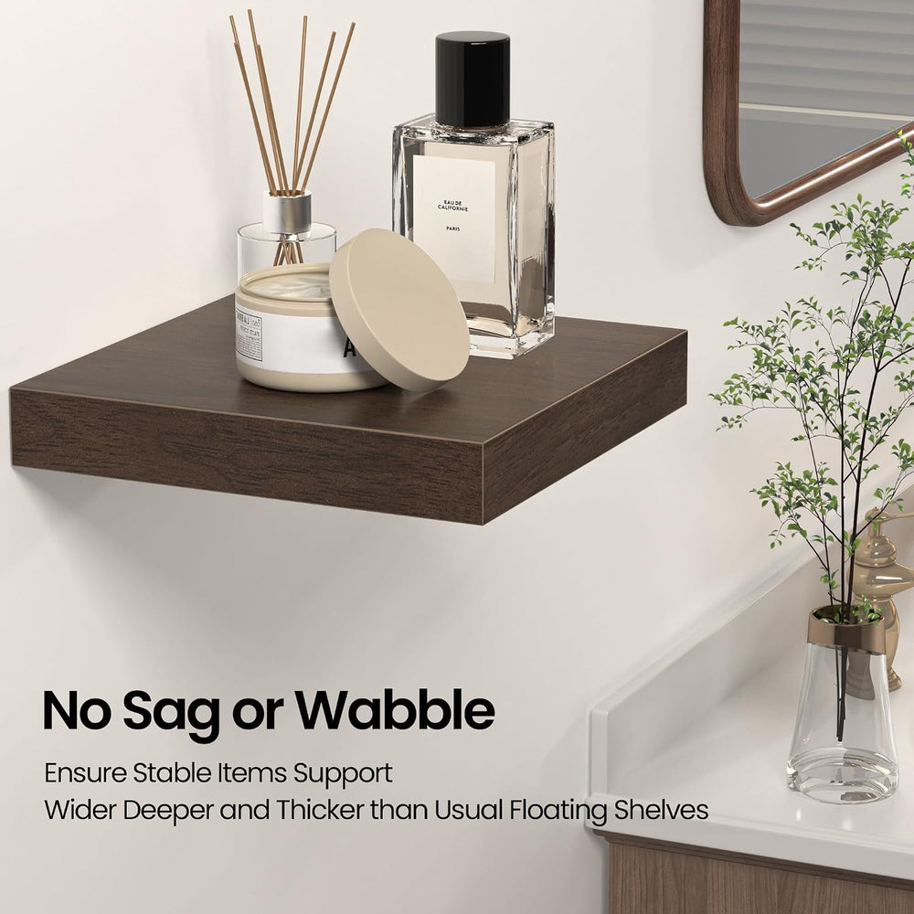 Square Floating Shelves for Wall, 10"W x 10"D x 1.4"H, Set of ...