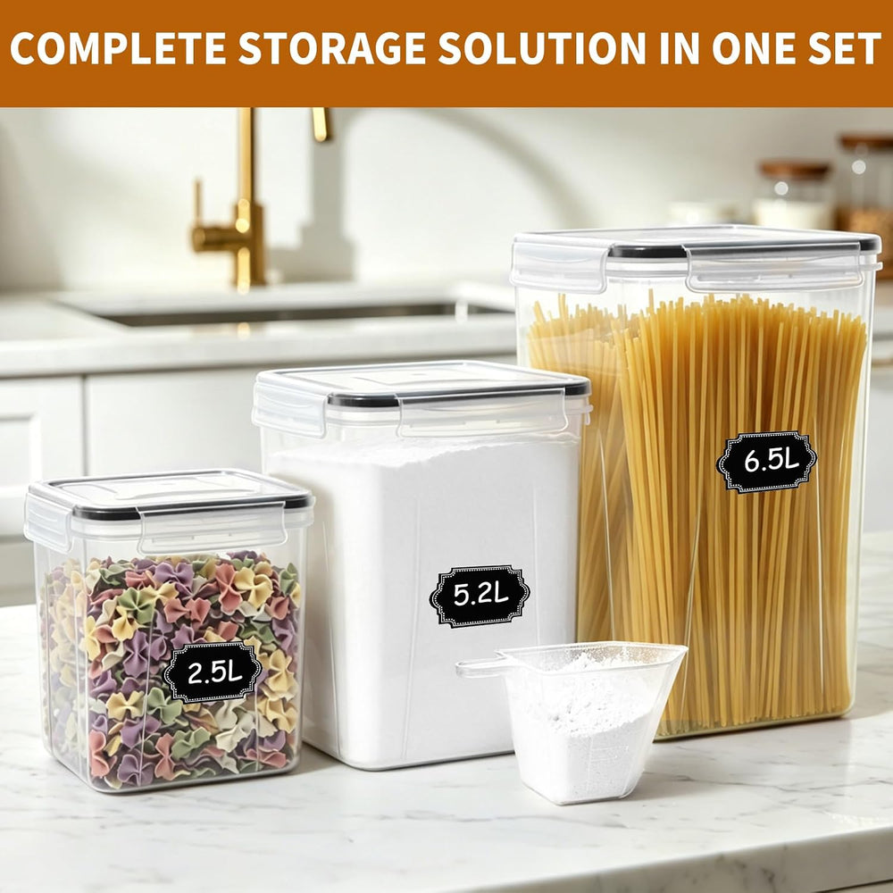 Flour Sugar Storage Containers, 10 Pack Large Airtight Food Storage Container...