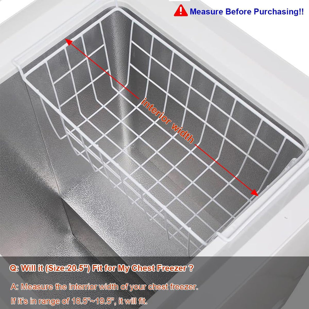 Chest Freezer Organizer Bins 20.5in Metal Wire Baskets