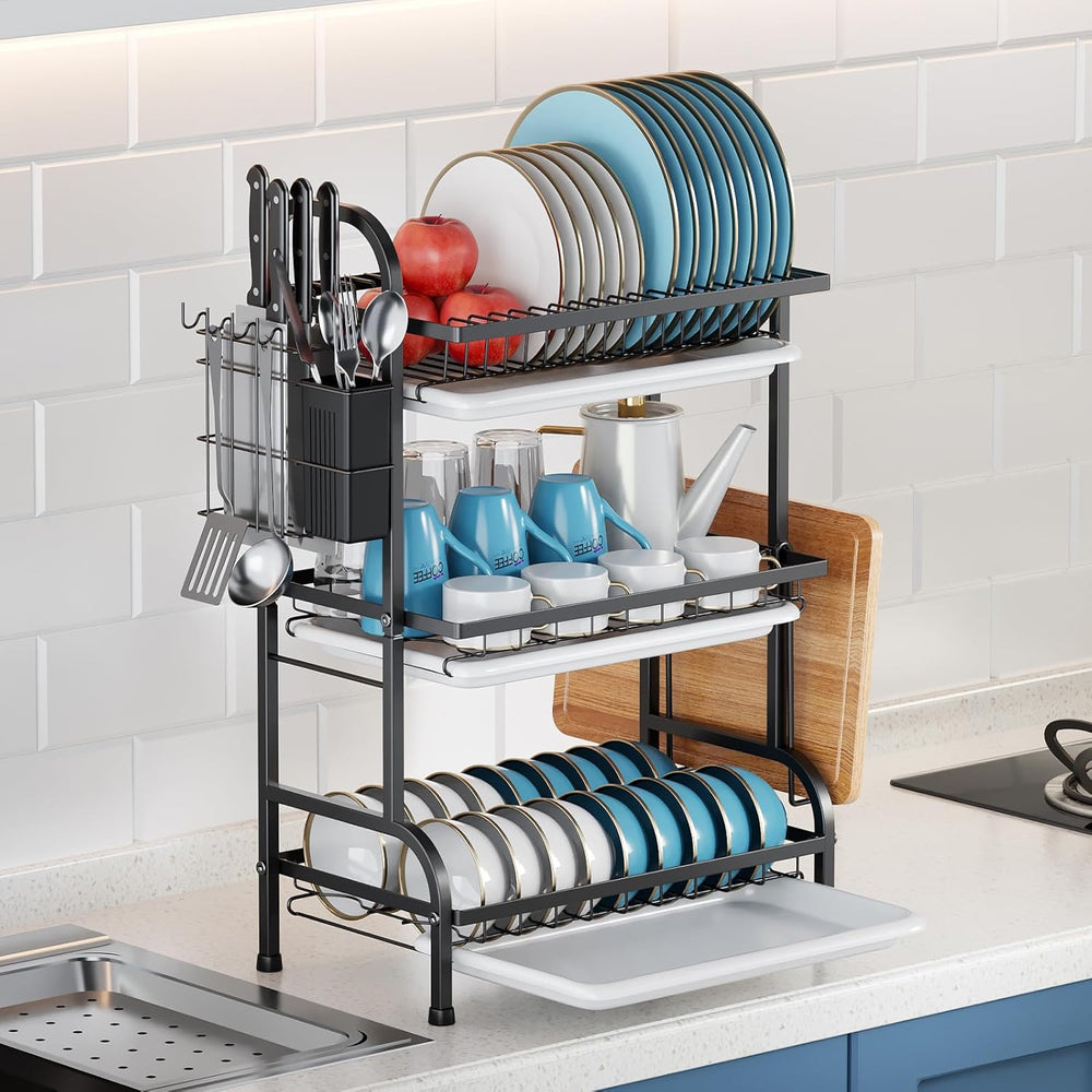 Dish Drying Rack,Dish Racks Drainer,Keep Kitchen Sink Shlef Organized