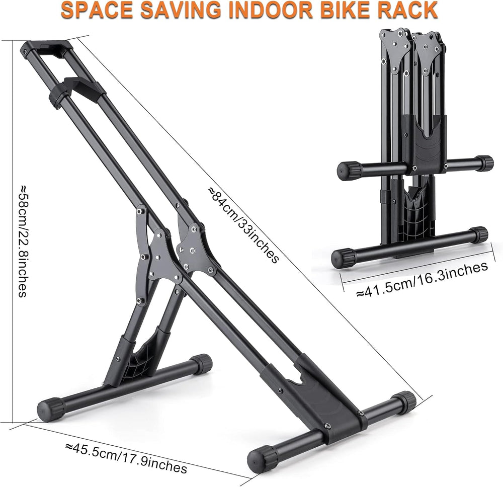 CHEPARK Bike Floor Stand Rack- Indoor Bike Stand for Garage/Home - Bike Stora...