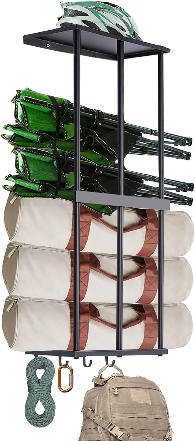 Garage Organization Storage, Metal Camping Chair Rack Wall Mount