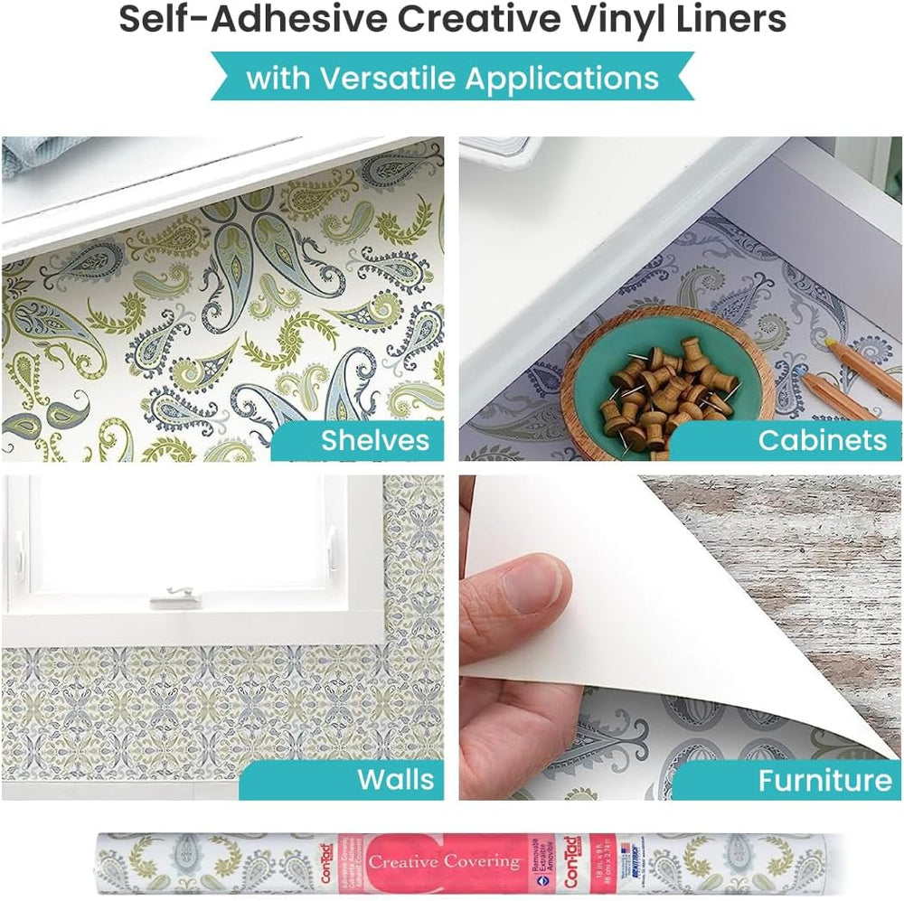 Con-Tact Brand Creative Covering, Self-Adhesive Shelf Liner, Multi-Purpose Vi...