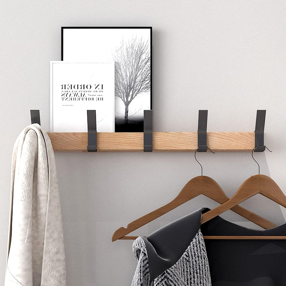 Coat Hook Rack Wall Mounted Coat Rack-5 Double Hook,Aluminum,Metal Coat Hook ...