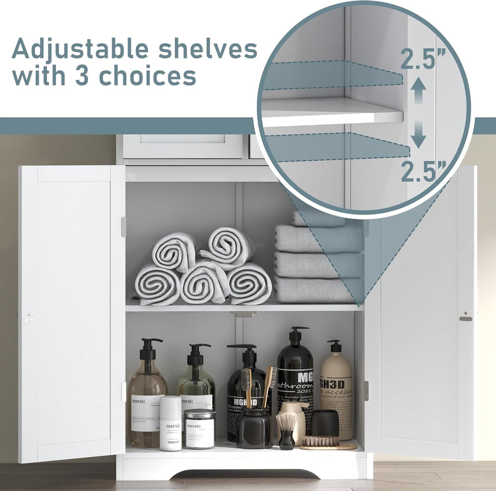 Betterhood 67" Tall Bathroom Storage Cabinet, Freestanding Bathroom Cabi...
