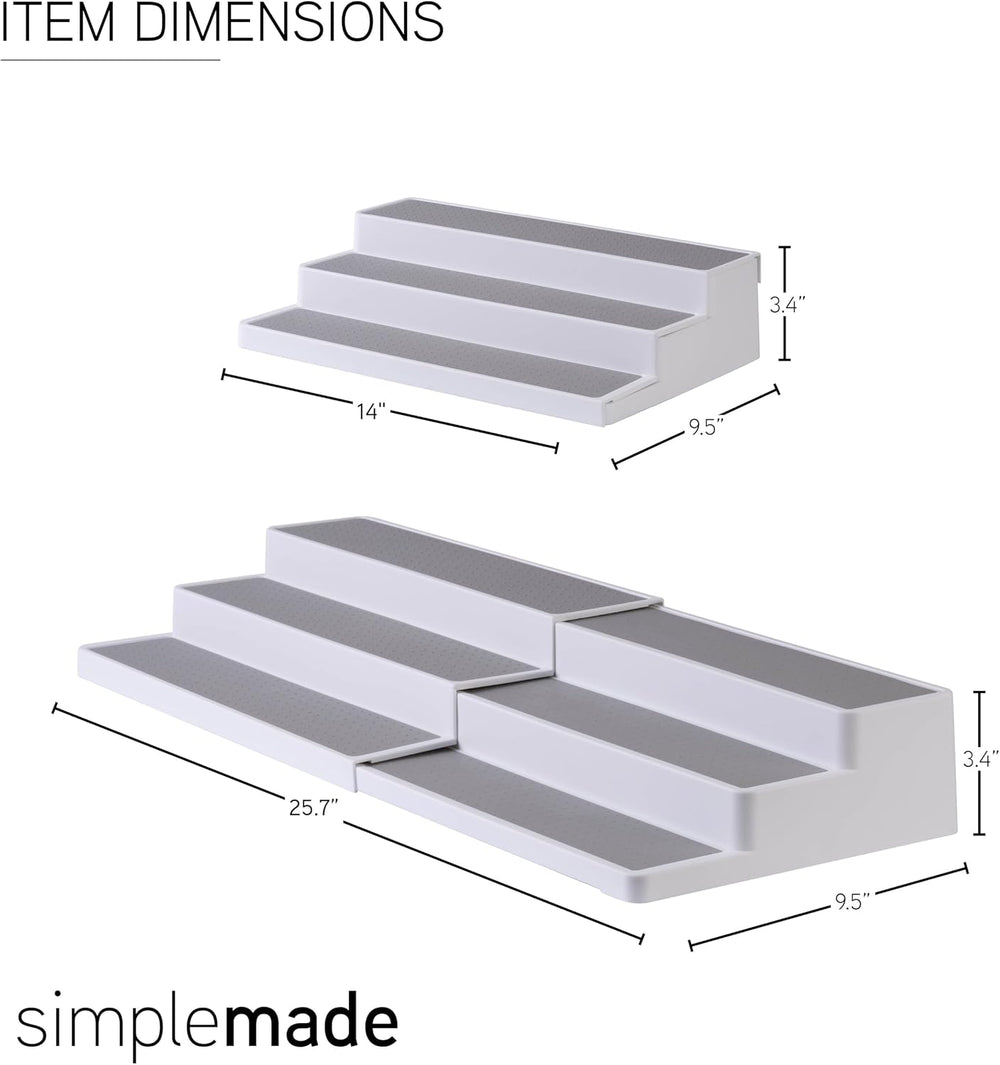 SIMPLEMADE 3-Tier Spice Rack Organizer - Versatile Storage Shelf for Kitchen,...