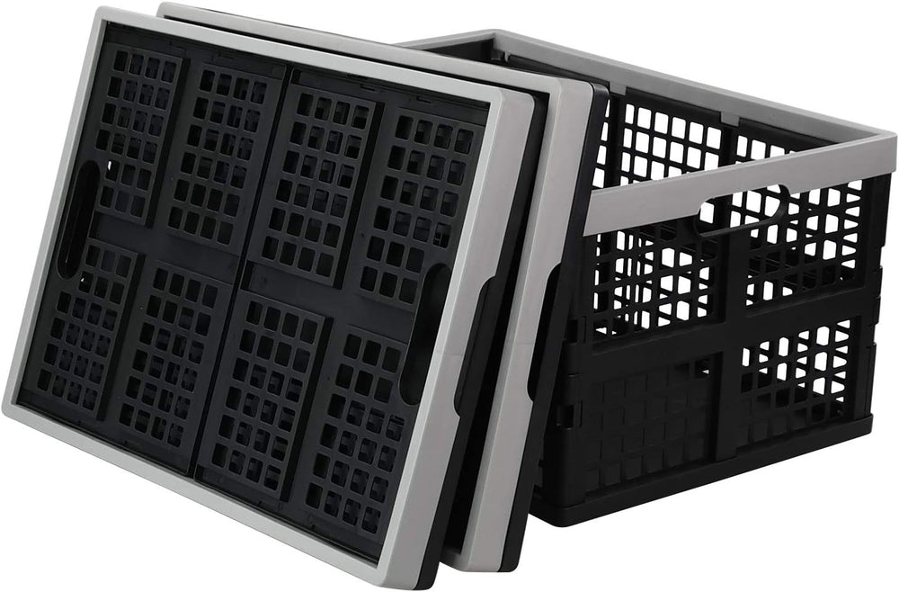 Vababa 42 L Stackable Collapsible Storage Crate, 3-Pack Storage Basket