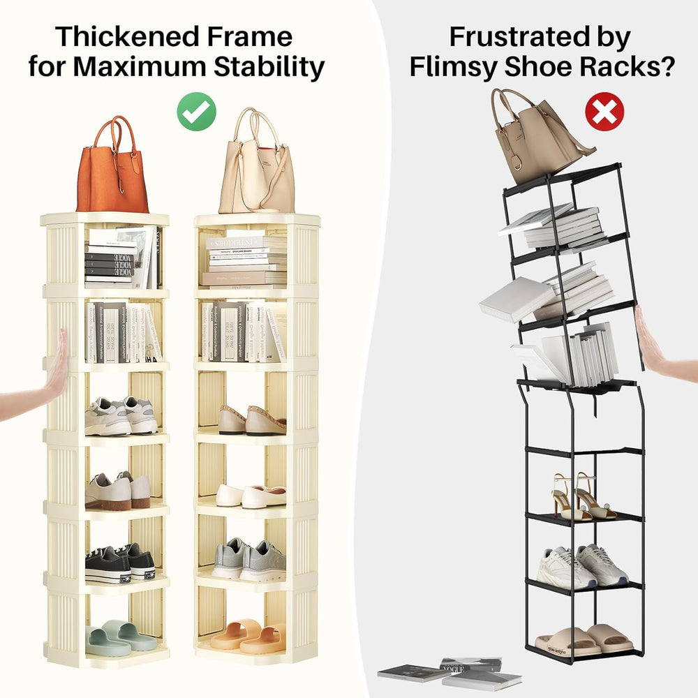 Kitstorack 10 Tiers Stackable Shoe Rack for Closet and Front Door Entrance - ...