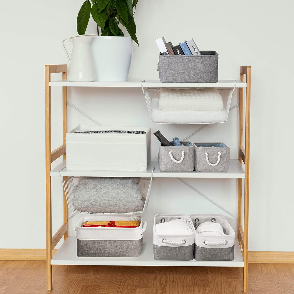 TheWarmHome Storage Bins - 3PCS Fabric Storage Baskets for Organizing Shelves...